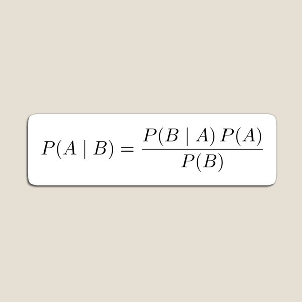 Item preview, Bayes' Theorem of Probability designed and sold by Math Merch Design.