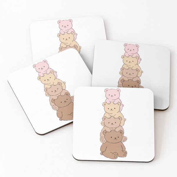 Item preview, Stacked Teddy Bears – Pink, Cream & Caramel Bear Tower designed and sold by AliveStyle.