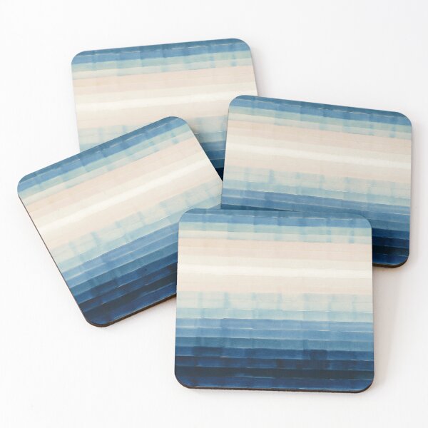 Item preview, Indigo Ombre Minimalist Coastal Abstract designed and sold by trajeado14.
