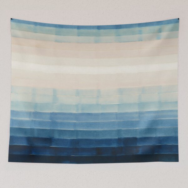 Item preview, Indigo Ombre Minimalist Coastal Abstract designed and sold by trajeado14.