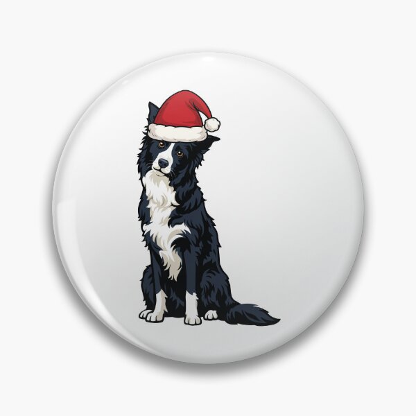 Item preview, Cute Border Collie Christmas Sticker designed and sold by Bluek9sDesign.