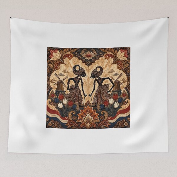 Item preview, Golden Batik Wayang Twin Puppets designed and sold by ChotipahArt.