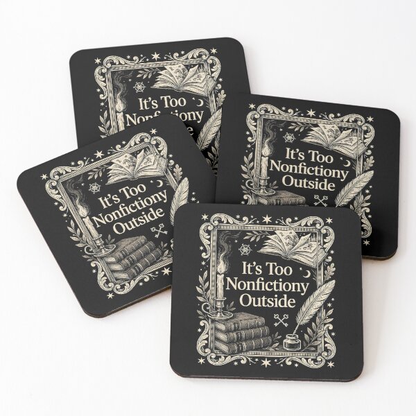 Item preview, It's Too Nonfictiony Outside Book Lover Reading Quote designed and sold by Redgiant87x.