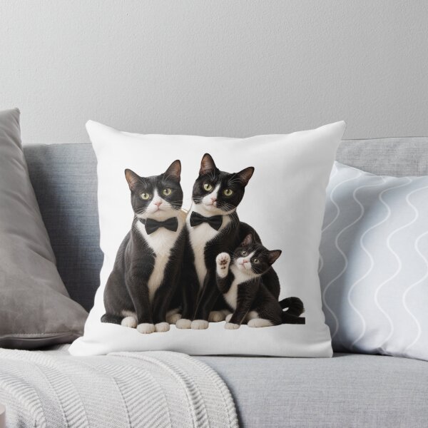 Item preview, A beautiful family of Tuxedo Cats designed and sold by GoodPlaceToShop.