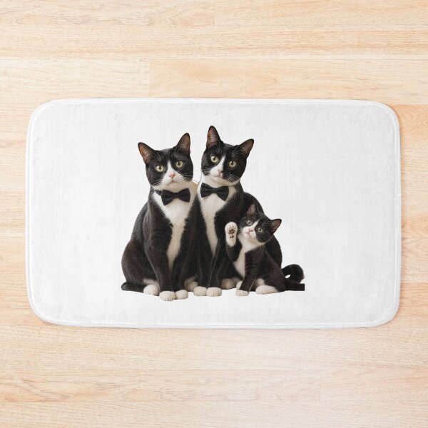 Item preview, A beautiful family of Tuxedo Cats designed and sold by GoodPlaceToShop.