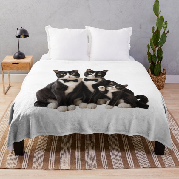 Item preview, A beautiful family of Tuxedo Cats designed and sold by GoodPlaceToShop.