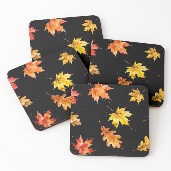 Item preview, Watercolor Falling Autumn Maple and Oak Leaves designed and sold by Surviving Monday Club.
