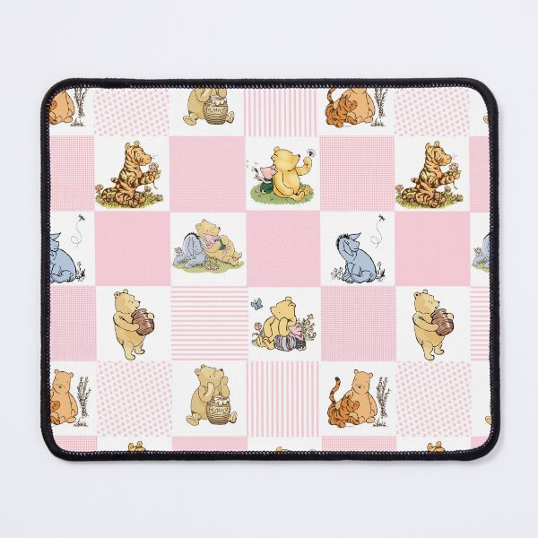 Item preview, Winnie the Pooh Classic Patchwork Cheater Quilt Baby Pink designed and sold by ColorFlowArt.
