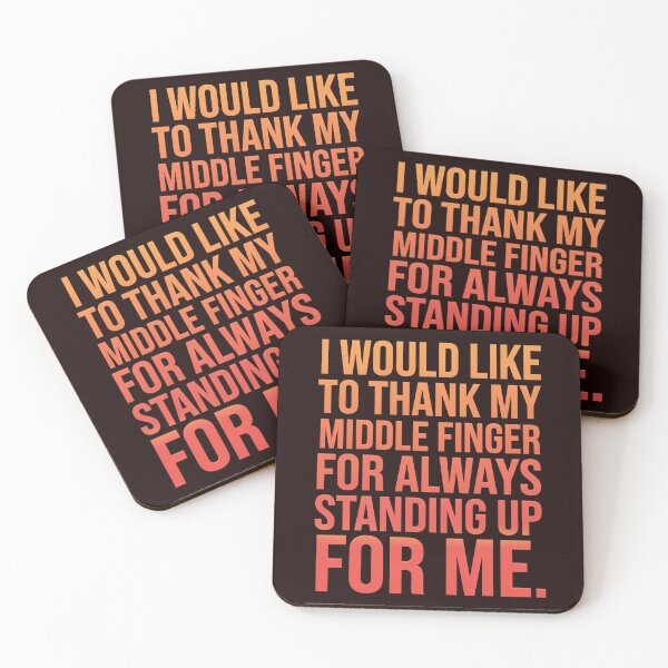Item preview, Funny Sarcastic Humor I Would like To Thank My Middle Finger  designed and sold by fantasticdesign.