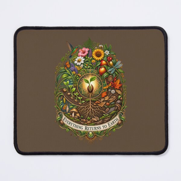 Item preview, Everything Returns to Earth | Sacred Cycle of Life | Nature Mandala Art designed and sold by 'VARI'.