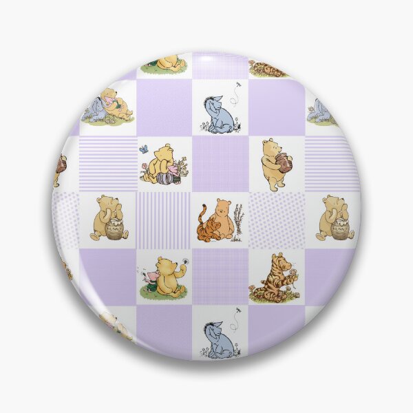 Item preview, Winnie the Pooh Classic Patchwork Cheater Quilt Lavender designed and sold by ColorFlowArt.