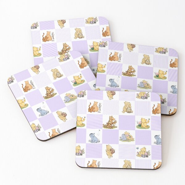 Item preview, Winnie the Pooh Classic Patchwork Cheater Quilt Lavender designed and sold by ColorFlowArt.