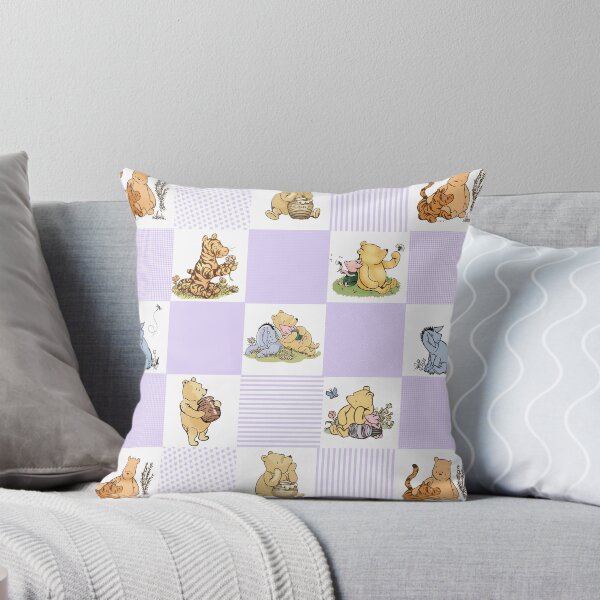 Item preview, Winnie the Pooh Classic Patchwork Cheater Quilt Lavender designed and sold by ColorFlowArt.