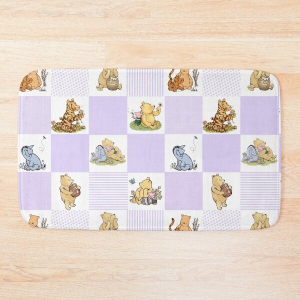 Item preview, Winnie the Pooh Classic Patchwork Cheater Quilt Lavender designed and sold by ColorFlowArt.