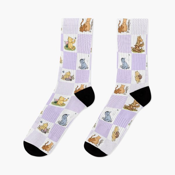 Item preview, Winnie the Pooh Classic Patchwork Cheater Quilt Lavender designed and sold by ColorFlowArt.