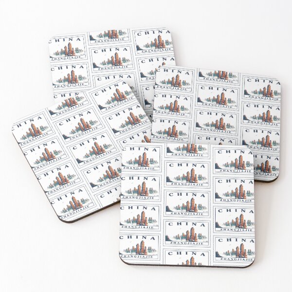 Item preview, Vintage China Zhangjiajie Avatar Mountains Postage Stamp Vector designed and sold by Shutter-Dragon.