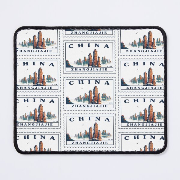 Item preview, Vintage China Zhangjiajie Avatar Mountains Postage Stamp Vector designed and sold by Shutter-Dragon.