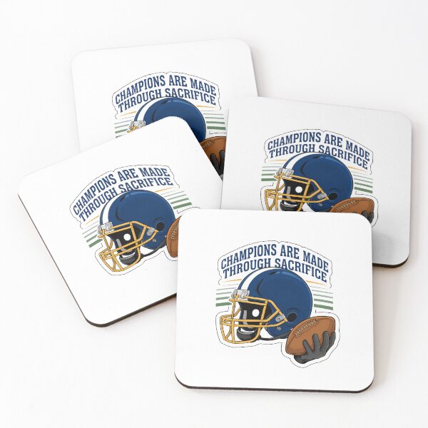 Item preview, Champions Through Sacrifice Football Design designed and sold by NiftyWrx.