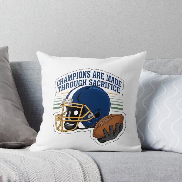Item preview, Champions Through Sacrifice Football Design designed and sold by NiftyWrx.