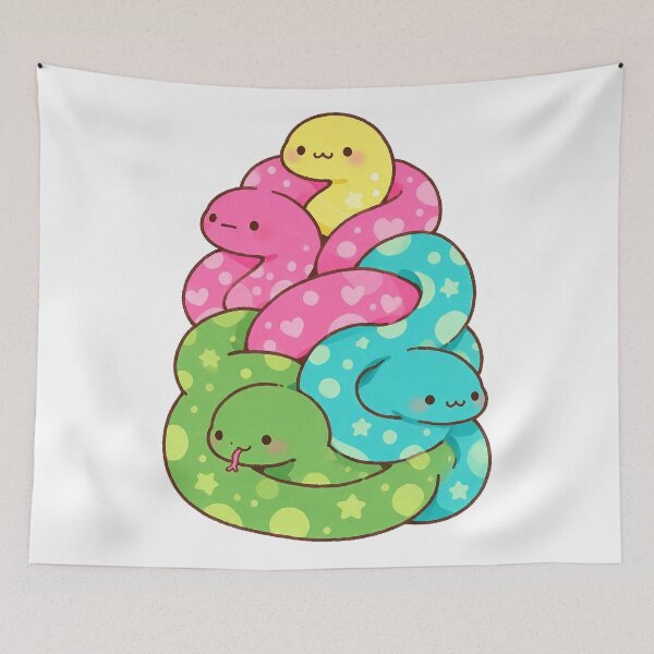 Item preview, Coiled Snake Squad – Colorful Reptiles with Hearts & Stars designed and sold by AliveStyle.