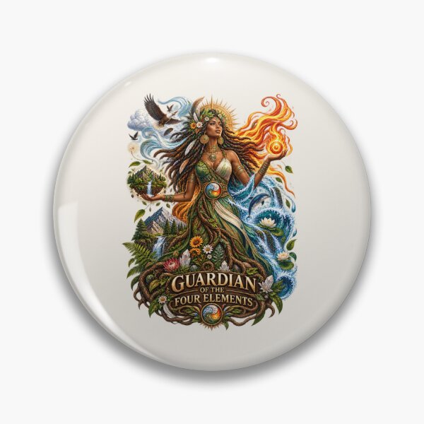 Item preview, Guardian of the Four Elements | Mother Nature Art | Sacred Elemental Goddess designed and sold by 'VARI'.