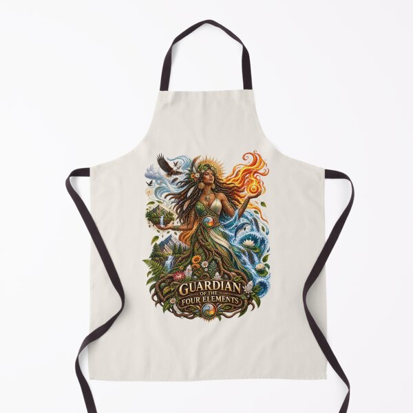 Item preview, Guardian of the Four Elements | Mother Nature Art | Sacred Elemental Goddess designed and sold by 'VARI'.