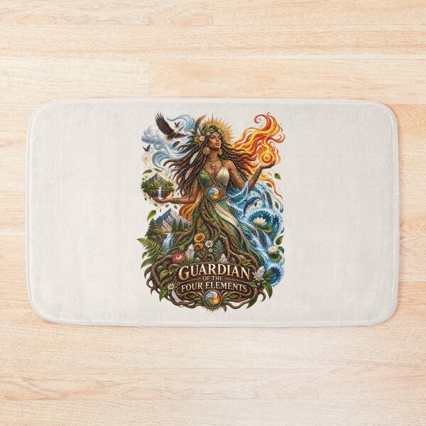 Item preview, Guardian of the Four Elements | Mother Nature Art | Sacred Elemental Goddess designed and sold by 'VARI'.