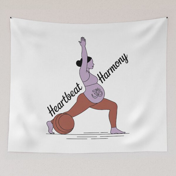 Item preview, Heartbeat Harmony Purple Lunge Pose Artwork designed and sold by 108stillness.