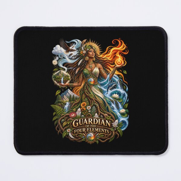 Item preview, Guardian of the Four Elements | Mother Nature Art | Sacred Elemental Goddess designed and sold by 'VARI'.