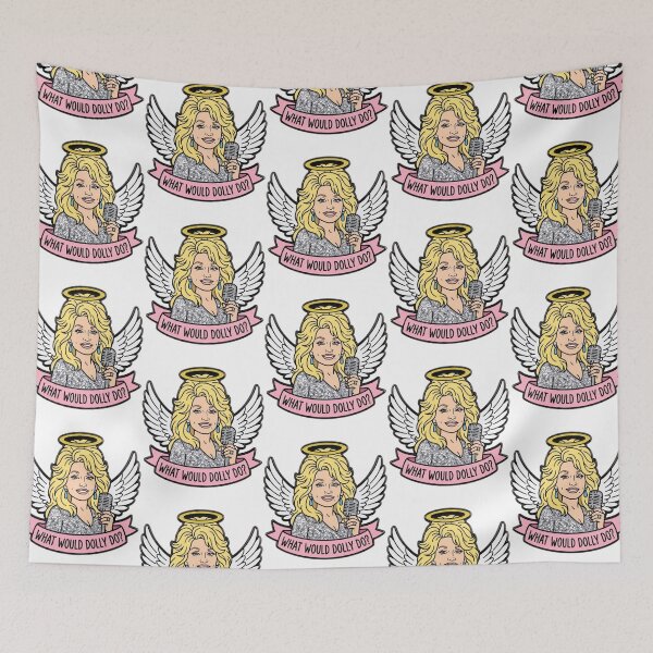 Item preview, What Would Dolly Do Angel Enamel Pin Style Country Music Legend Nashville Graphic designed and sold by raedattia.