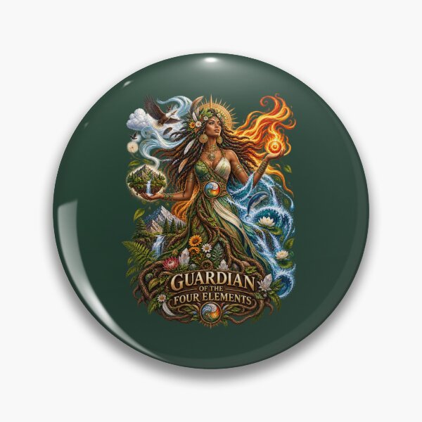 Item preview, Guardian of the Four Elements | Mother Nature Art | Sacred Elemental Goddess designed and sold by 'VARI'.