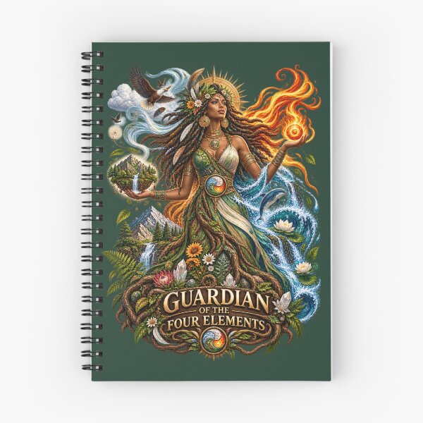 Item preview, Guardian of the Four Elements | Mother Nature Art | Sacred Elemental Goddess designed and sold by 'VARI'.