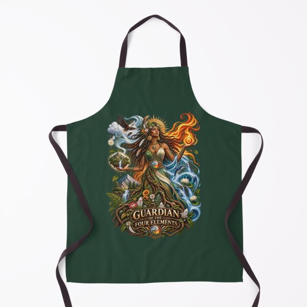 Item preview, Guardian of the Four Elements | Mother Nature Art | Sacred Elemental Goddess designed and sold by 'VARI'.