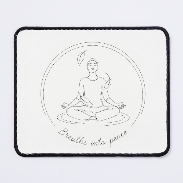Item preview, Breathe into peace yoga quote designed and sold by NiftyWrx.