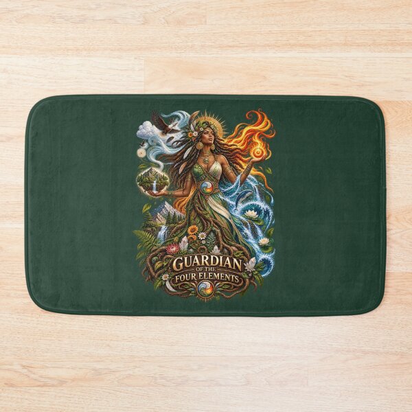 Item preview, Guardian of the Four Elements | Mother Nature Art | Sacred Elemental Goddess designed and sold by 'VARI'.