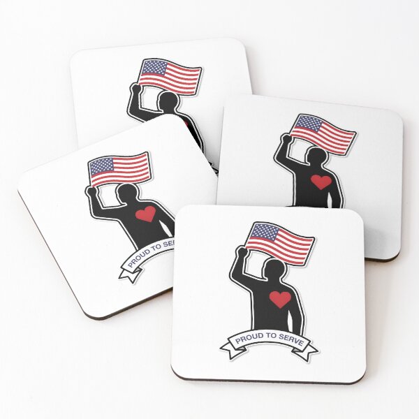 Item preview, Proud to Serve Patriotic Silhouette designed and sold by NiftyWrx.