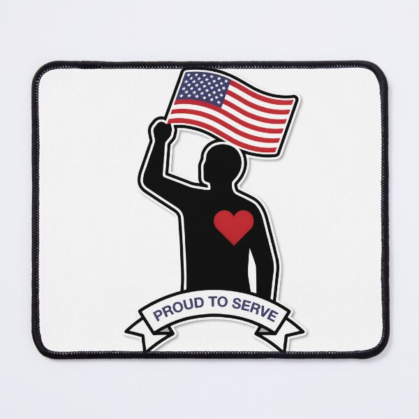 Item preview, Proud to Serve Patriotic Silhouette designed and sold by NiftyWrx.