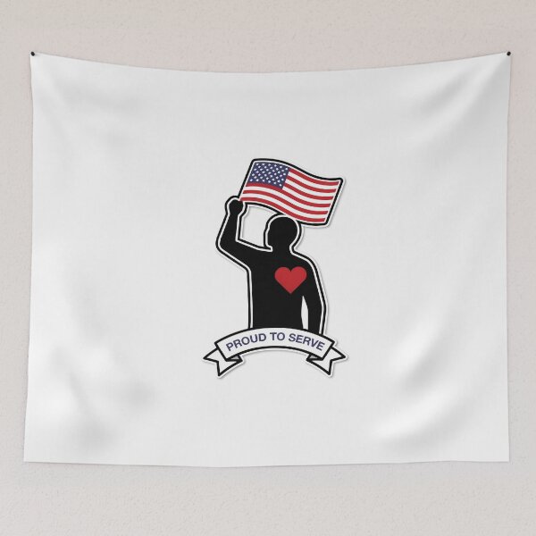 Item preview, Proud to Serve Patriotic Silhouette designed and sold by NiftyWrx.