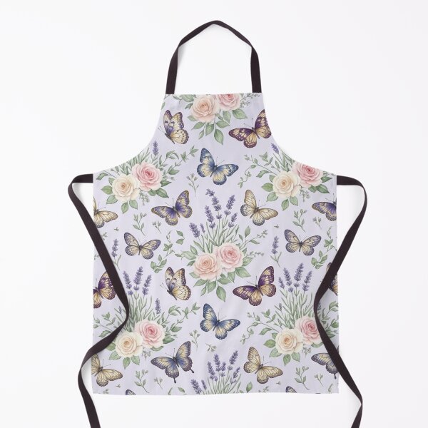 Item preview, Watercolor Lavender Butterfly Floral Seamless Pattern designed and sold by ShivCraftStudio.