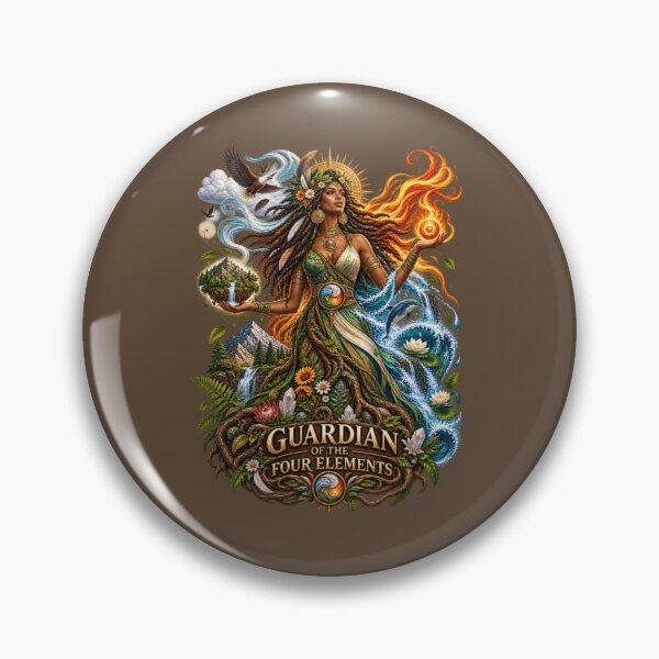 Item preview, Guardian of the Four Elements | Mother Nature Art | Sacred Elemental Goddess designed and sold by 'VARI'.