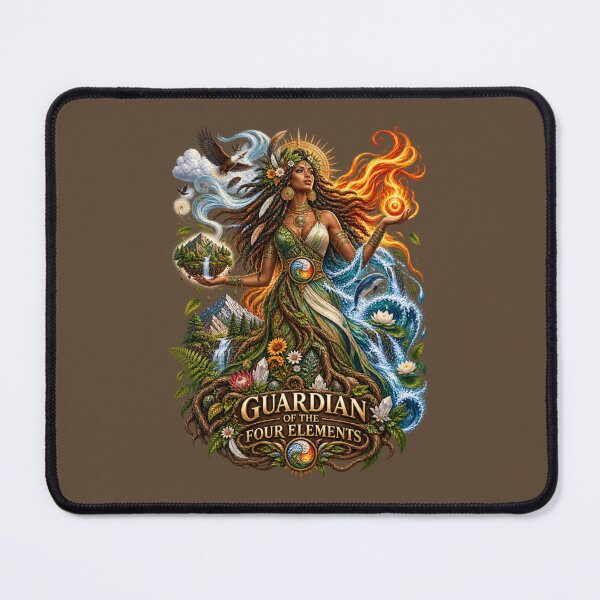 Item preview, Guardian of the Four Elements | Mother Nature Art | Sacred Elemental Goddess designed and sold by 'VARI'.