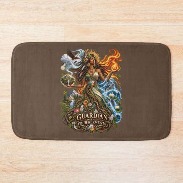 Item preview, Guardian of the Four Elements | Mother Nature Art | Sacred Elemental Goddess designed and sold by 'VARI'.