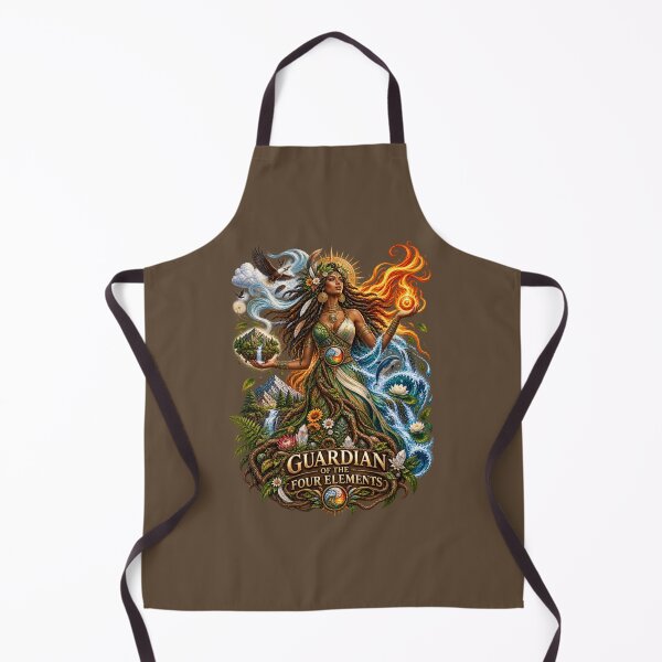 Item preview, Guardian of the Four Elements | Mother Nature Art | Sacred Elemental Goddess designed and sold by 'VARI'.
