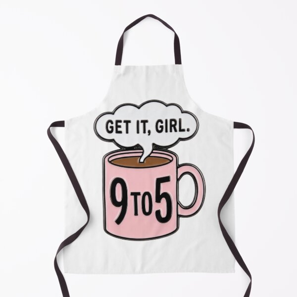 Item preview, Get It Girl 9 To 5 Pink Coffee Mug Enamel Pin Graphic Working Woman Morning Caffeine Humor designed and sold by raedattia.