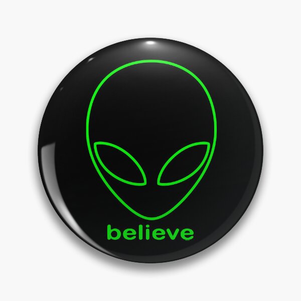 Item preview, Alien Believe Retro Sci Fi Minimalist Graphic - Neon Green designed and sold by VoglR.