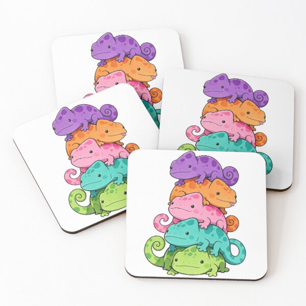 Item preview, Chameleon Tower – Five Colorful Reptiles with Curled Tails designed and sold by AliveStyle.