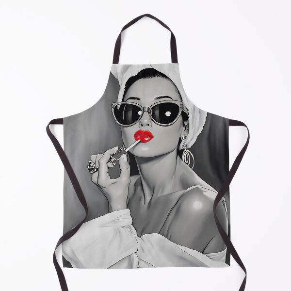 Item preview, Audrey Applying Red Lipstick designed and sold by ARTAFACT.