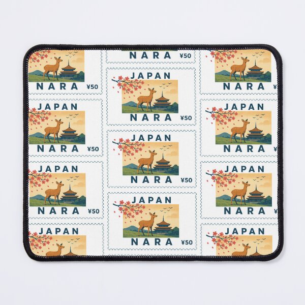 Item preview, Vintage Japan Nara Park Sacred Deer Cherry Blossom Postage Stamp Vector designed and sold by Shutter-Dragon.