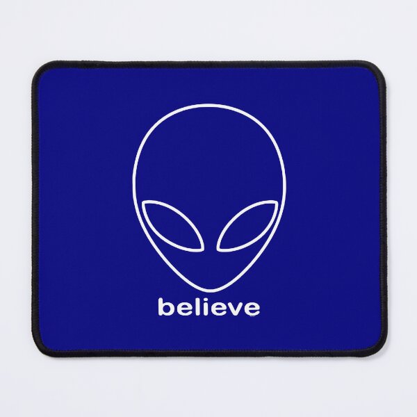 Item preview, Alien Believe Retro Sci Fi Minimalist Graphic - White designed and sold by VoglR.