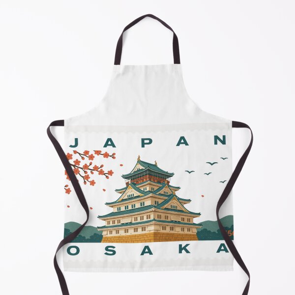 Item preview, Vintage Japan Osaka Castle Cherry Blossom Postage Stamp Vector designed and sold by Shutter-Dragon.